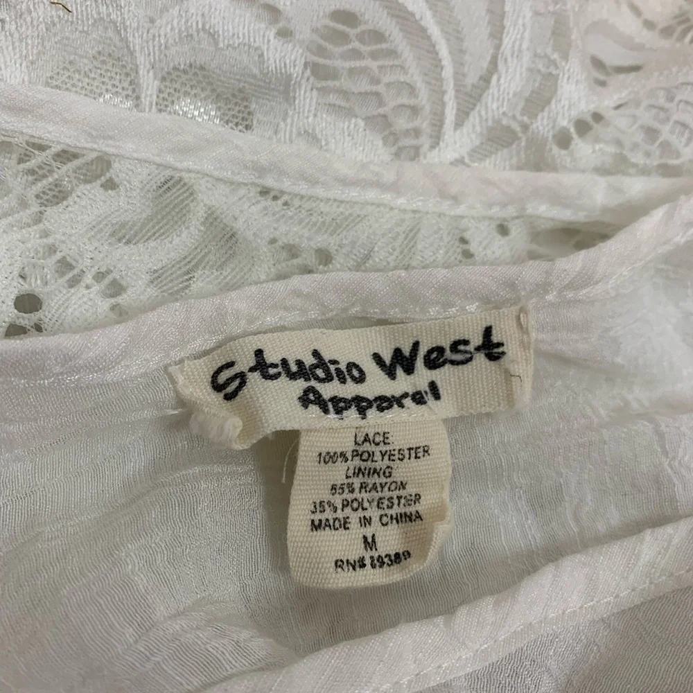 Studio West Apparel lace overlay Tunic tank , size M - Picture 5 of 5